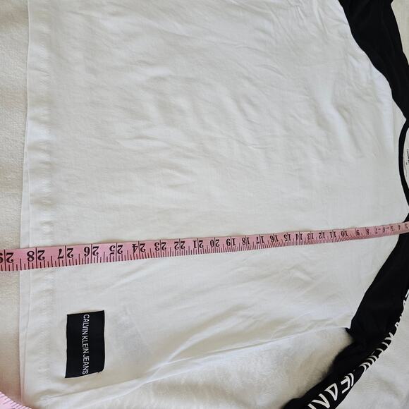 Calvin Klein Arm Logo Long Sleeve T-Shirt Black and White Size M NWT - Picture 4 of 8